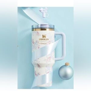 Stanley x Love Shack Fancy holiday collection 40 oz tumbler. Rosa beaux blue